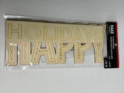 MAKE MARKET, DIY WOOD SENTIMENT SIGN, HAPPY HOLIDAYS