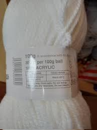 Snow White Sparkle Christmas Yarn, 90 Yards