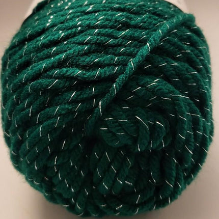 Green Sparkle Christmas Craft Yarn, 90 Yards