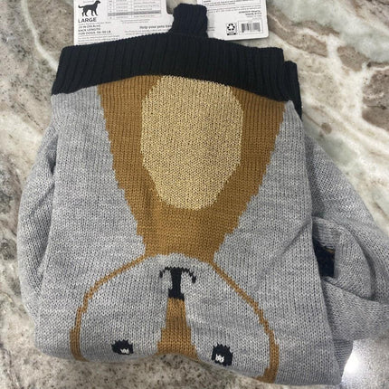 Vibrant Life Warm Knit Dog Sweater Silly Deer Medium