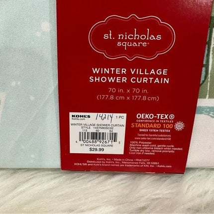 St. Nicholas Shower Curtain 70x70 – Winter Village