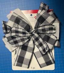 QUALITY, LARGE CHRISTMAS BOW, PLAID, CELEBRATE IT, 14 IN