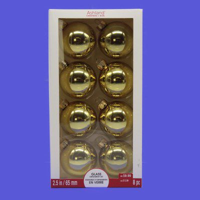 Ashland 2.5 Inch Christmas Ornament - 8 Pc