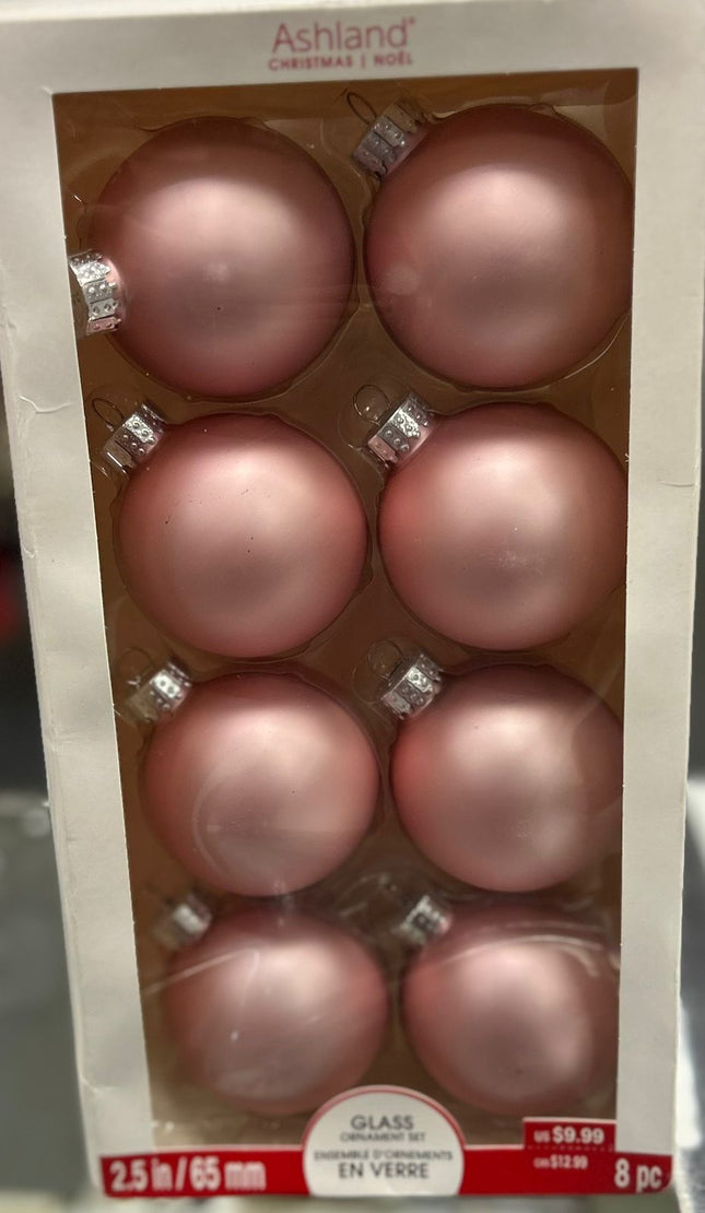 Ashland 2.5 Inch Christmas Ornament - 8 Pc