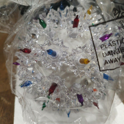 MINI STAR CHRISTMAS TREE TOPPER 11 LIGHTS silver