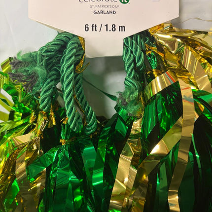 SAINT PATRTICK'S DAY TINSEL GARLAND 6ft
