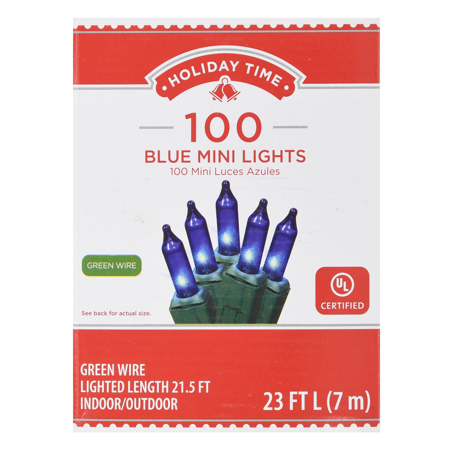 Holiday Time Mini Light Set, Blue, 100 count