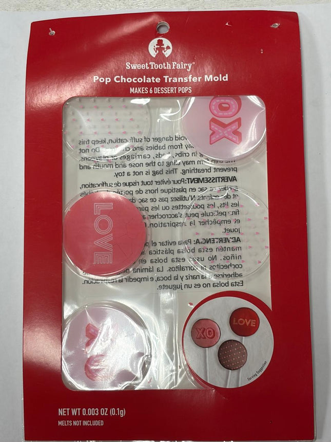 Sweet Tooth Fairy Valentine's Pop Chocolate Transfer Mold