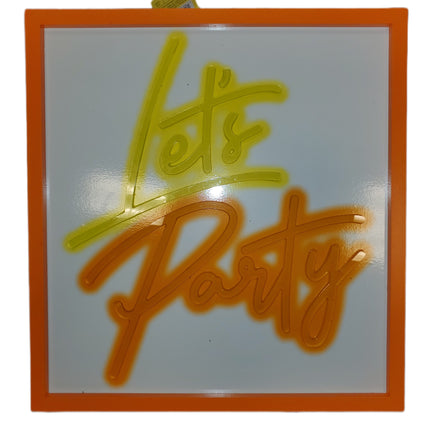 Neon "Let's Party" Ashland Wall Decor 15x16"
