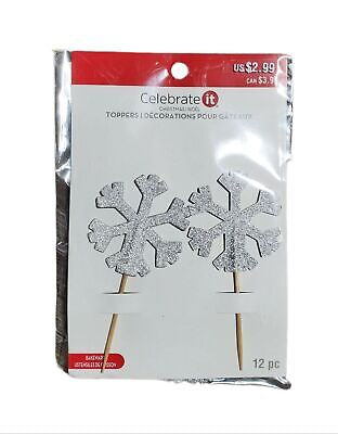 Celebrate it Christmas Topper Decoration 12 pc Snowflake