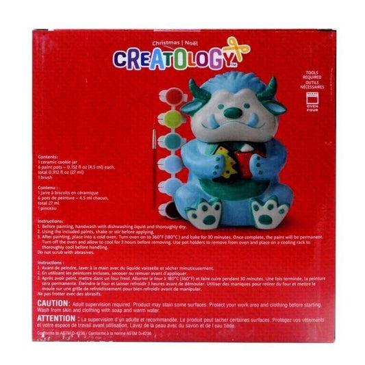 Creatology Ceramic Kid's Craft Kit Paint Your Christmas Monster Cookie Jar