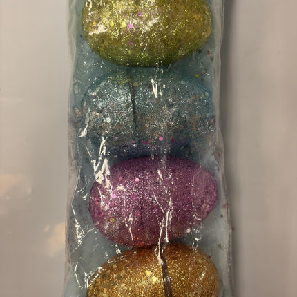 Glitter Easter Eggs to Fill with Treats, 6-Pack