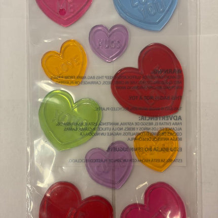 Valentine’s Day Heart Gel Clings by Way to Celebrate