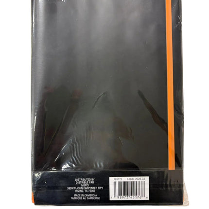 Halloween Black & Orange Floral Wrapping Paper – Waterproof Bouquet Wrap (22.8" x 22.8", 12 Pack)