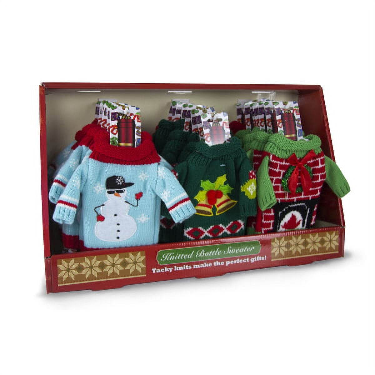 Ugly Christmas Sweater Wine Bottle Cover