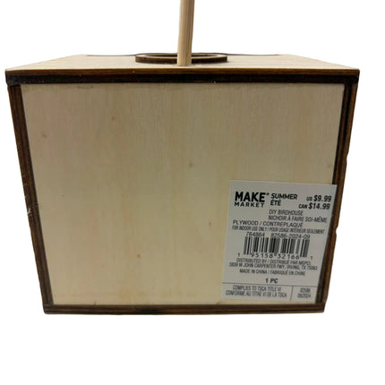 DIY Wooden Market Stand Birdhouse Kit – 7" x 5" Paintable Craft Décor