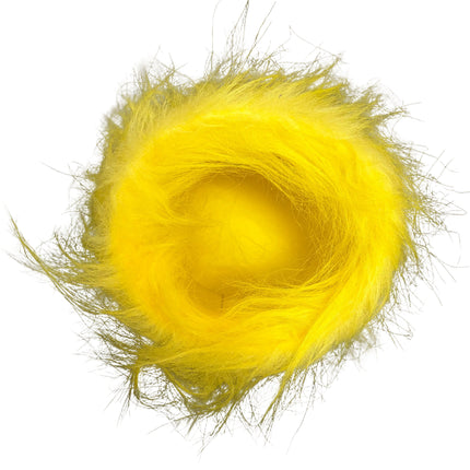 Ashland Color Pop Decorative Faux‑Fur Accent – Yellow (Approx. 5" Depth)