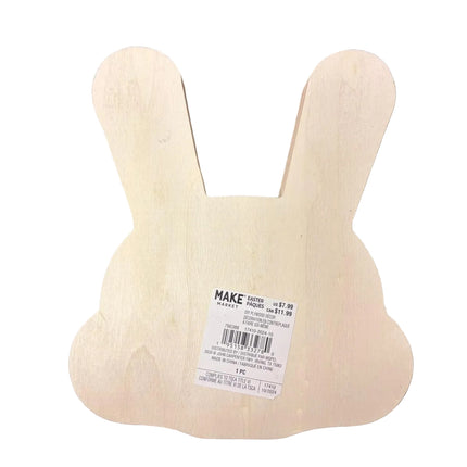 Make Market DIY Wooden Décor – Bunny Face Cutout (8" Height × 7" Width)