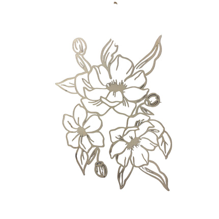 Make Market Wooden Décor – Floral Cutout Frame (14" Height × 11" Width)