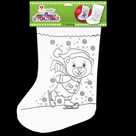 Printed Bear Stocking