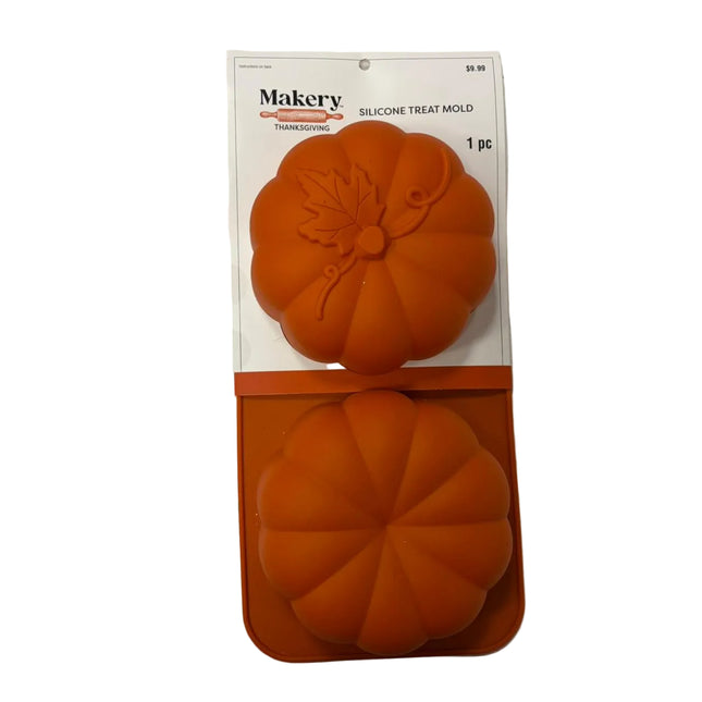 Pumpkin Silicone Treat Mold – Fall &amp; Thanksgiving Baking Mold (6" x 2")