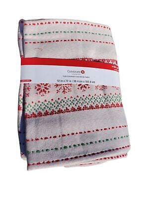 Celebrate it Christmas Table Runner 12 in X 72 in Party