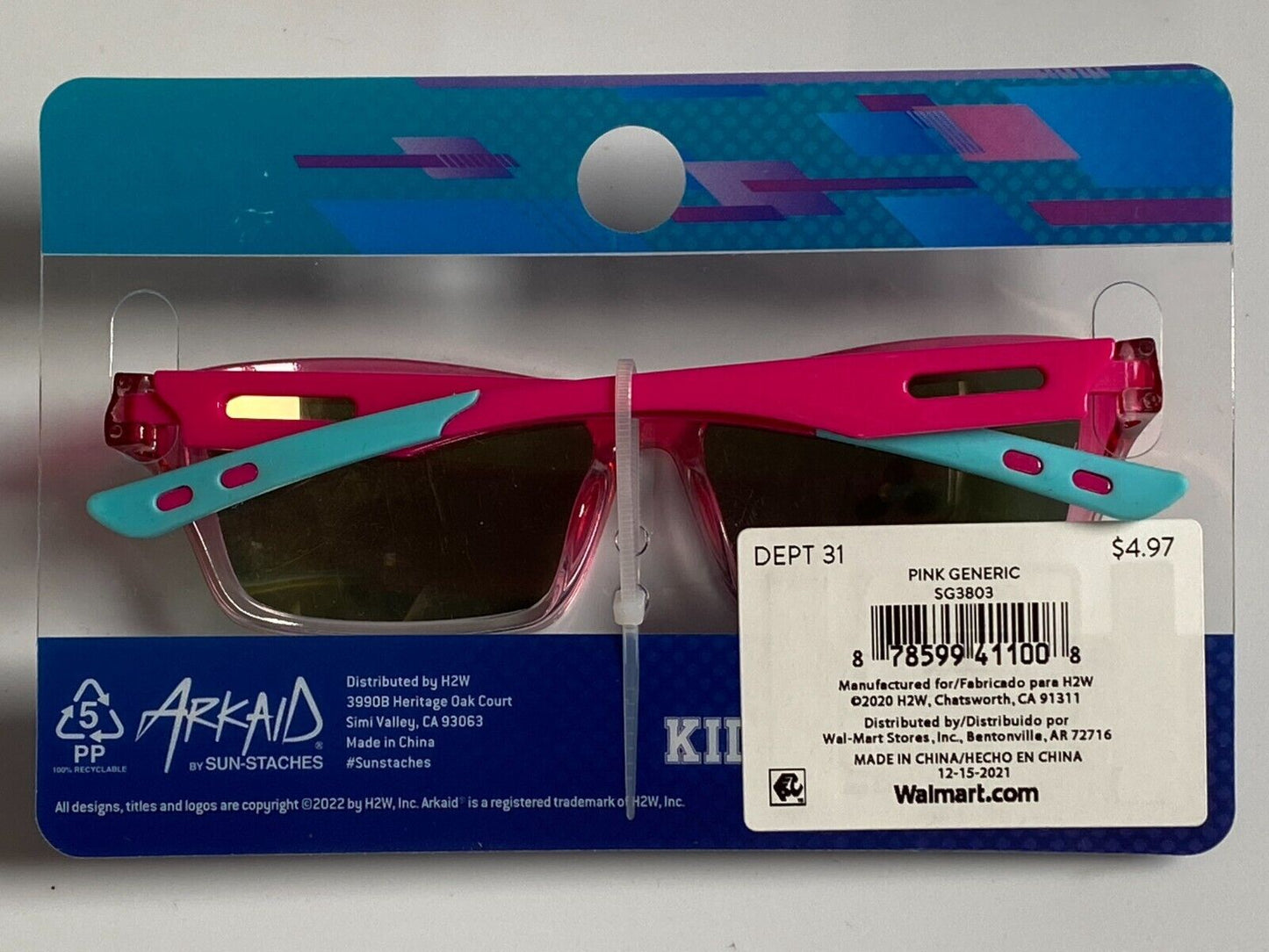 Kids/Child’s Pink Mirrored Sunglasses 100% UV Protection New SHIPS FROM USA