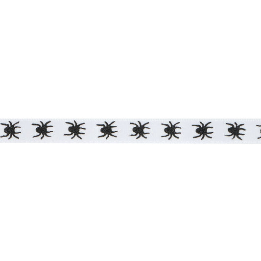 3/8" x 4yd. Black & White Spiders Ribbon by Celebrate It®