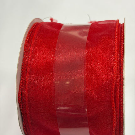 Valentine’s Day Sheer Red Wired Ribbon