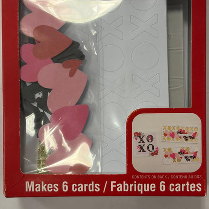 Recollections Valentine's Day Ensemble Hearts & OX Card Making Kit Makes 6 Cards