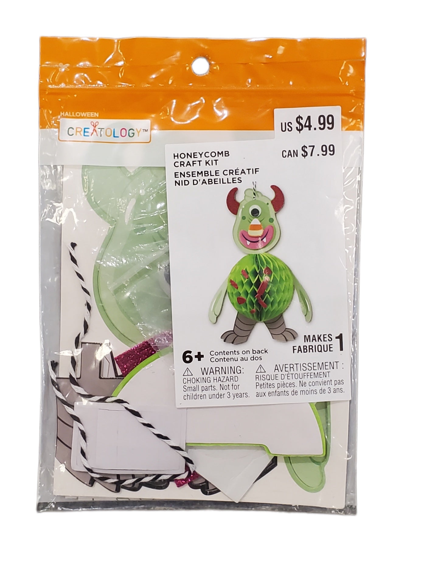 CREATEOLOGY, HALLOWEEN HONEY COMB CRAFT KIT, ONE EYED MONSTER