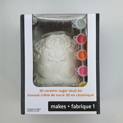 3D Ceramic Sugar Skull Painting Craft Kit
