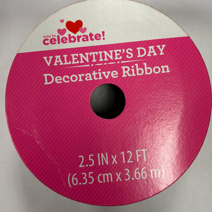 Valentine's Day Decorative Ribbon 2.5 in* 12 ft by Way to Celebrate