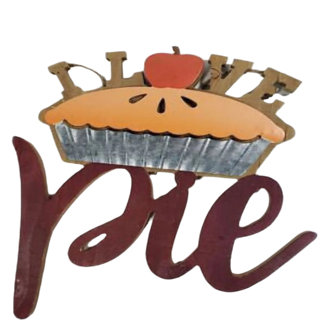 Ashland I Love Apple Pie 3D Wooden Fall Wall Decor 12" X 12" X .5"