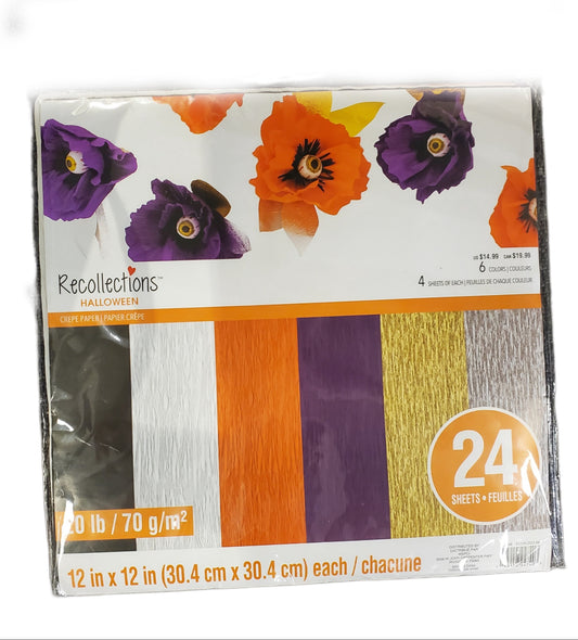 RECOLLECTIONS, CREPE PAPER KIT, HALLOWEEN 20 lb 12 X 12 IN