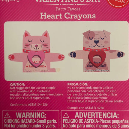 Valentine's Day Heart-Shaped Crayons 8-Pc Set