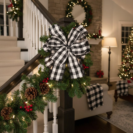 Buffalo Check Bow - Garland