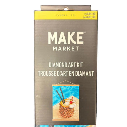 Pineapple Drink Diamond Art Kit with Frame – 11" x 14" DIY Craft