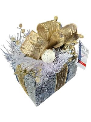 Silver & Gold Decorated Tissue Box Cover - Ashland