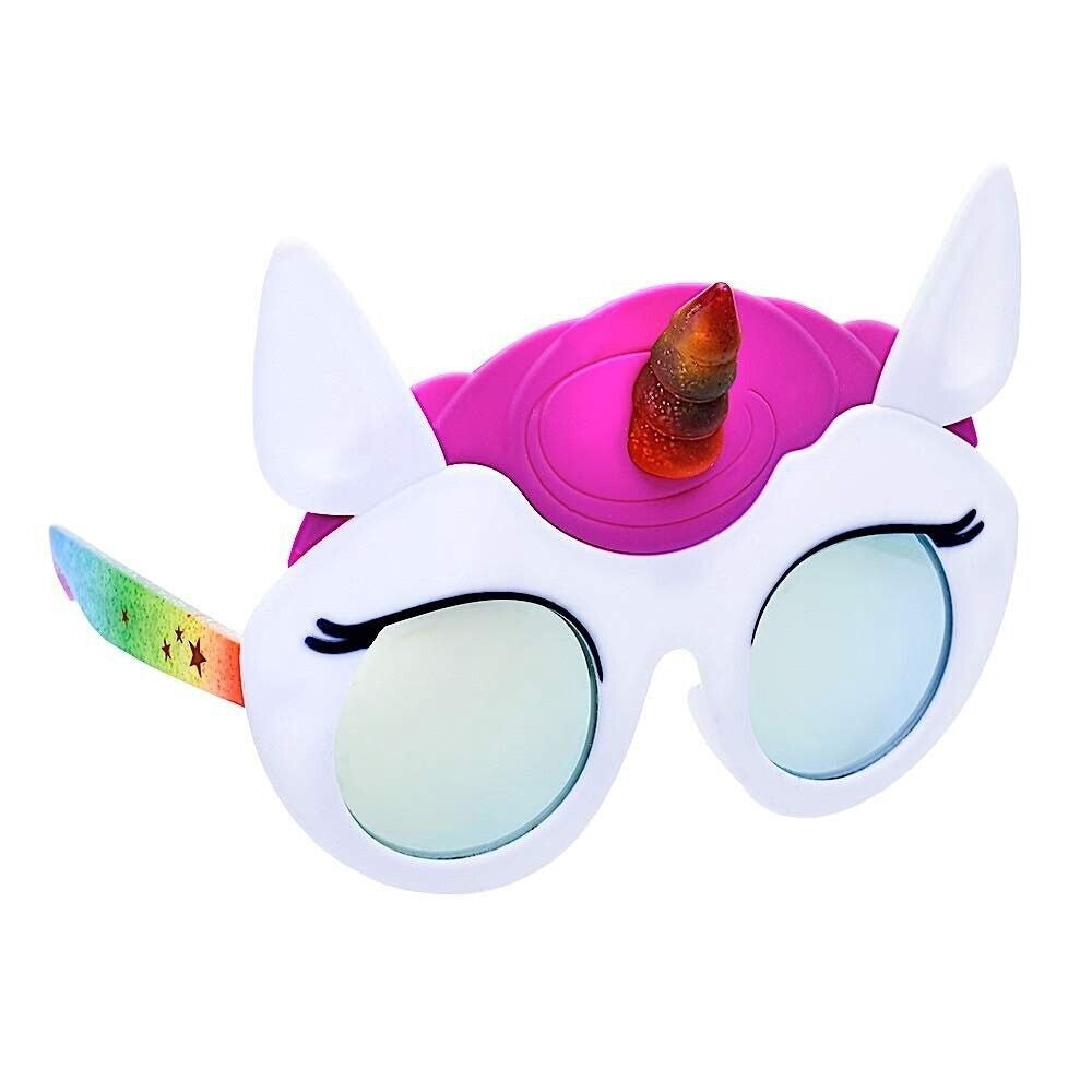 Unicorn SunStaches Fingerlings Kids Sunglasses / Mask 100 UV Protection One Size