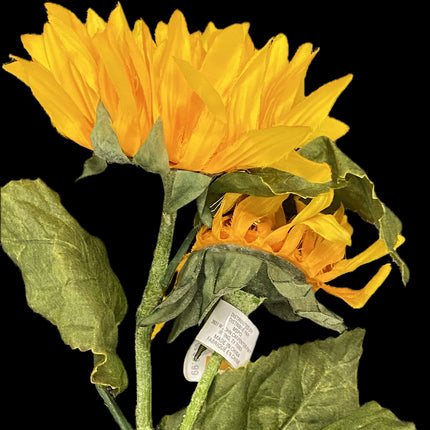 26" Ashland Dual Sunflower Stem - Golden Yellow