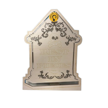 Light-Up “Rest in Pieces” Tombstone Décor – DIY Halloween Craft (7" x 5")