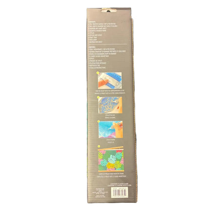 Tropical Leaves Diamond Art Kit with Frame – 11" x 14" DIY Craft
