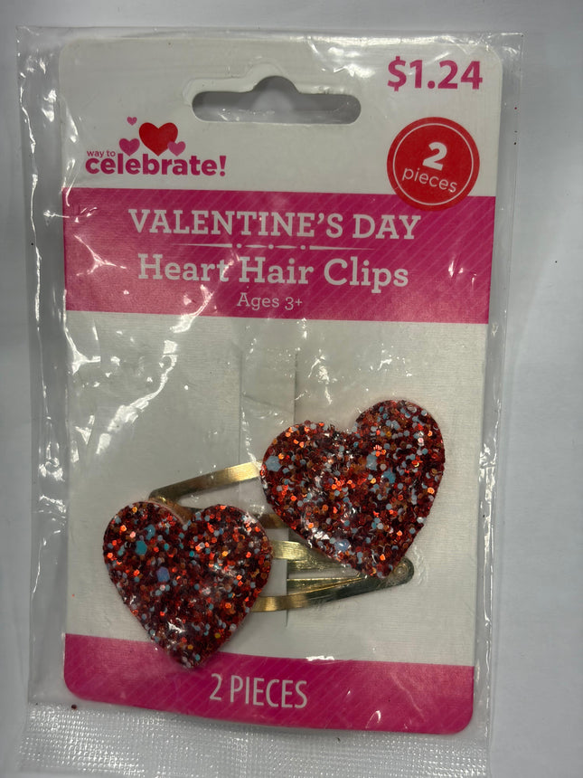 Valentine’s Day Heart Hair Clips