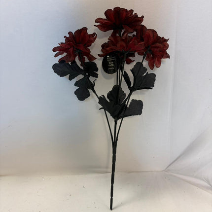 Red Dahlia Floral Bush Pick 14 in