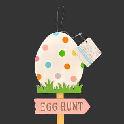 Ashland “Egg Hunt” Mini Wood Garden Stake – 14" Height