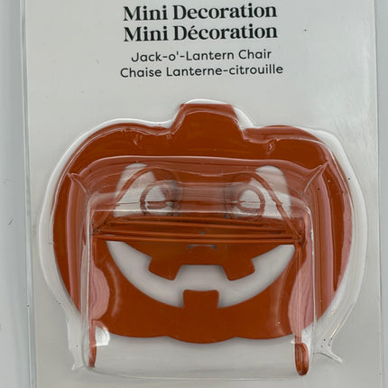Jack-O-Lantern Chair Mini Halloween Decoration