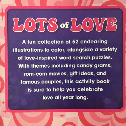 Lots of Love Word Search and Coloring Book brings