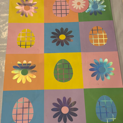 Pastel Easter Grid Gift Bag – 20 x 14 Inches