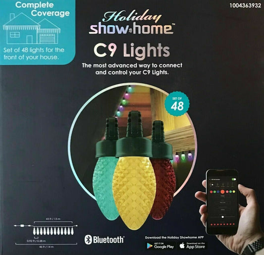 Holiday Show Home C9 Multi Color Set Of 48 Led App Lights Bluetooth